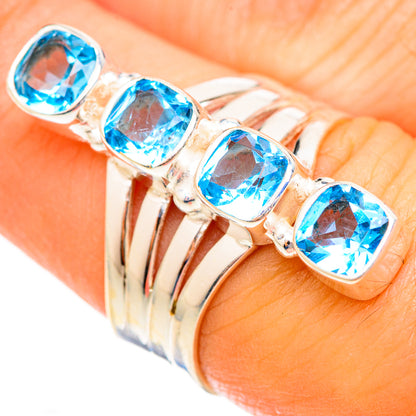 Blue Topaz Rings handcrafted by Ana Silver Co - RING123108