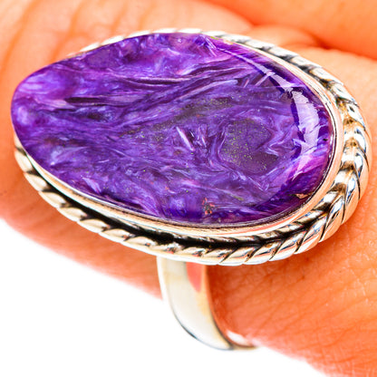 Charoite Rings handcrafted by Ana Silver Co - RING123116