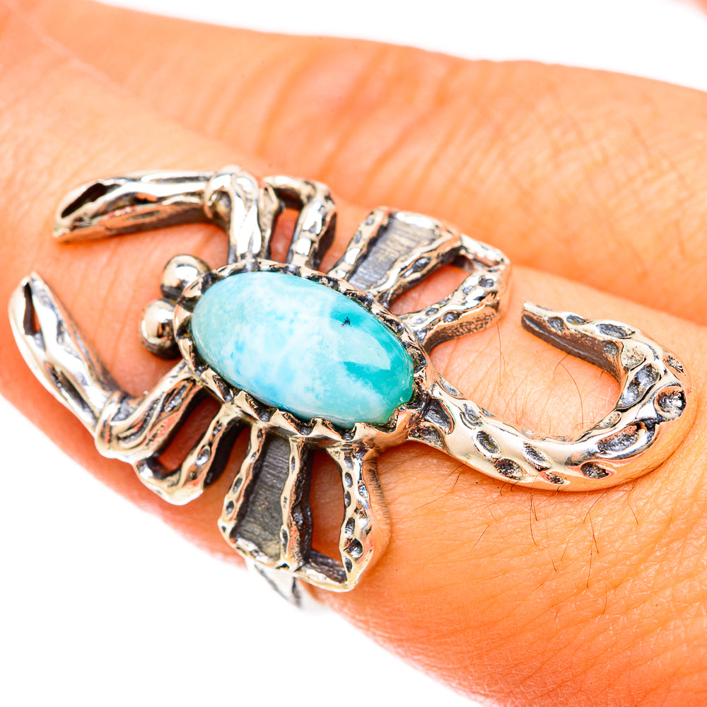 Larimar Rings handcrafted by Ana Silver Co - RING123122