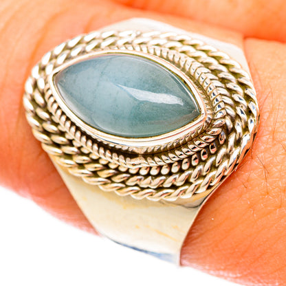 Aquamarine Rings handcrafted by Ana Silver Co - RING123126