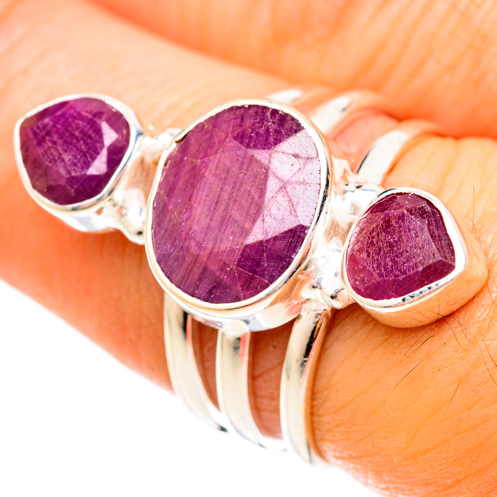 Ruby Rings handcrafted by Ana Silver Co - RING123128