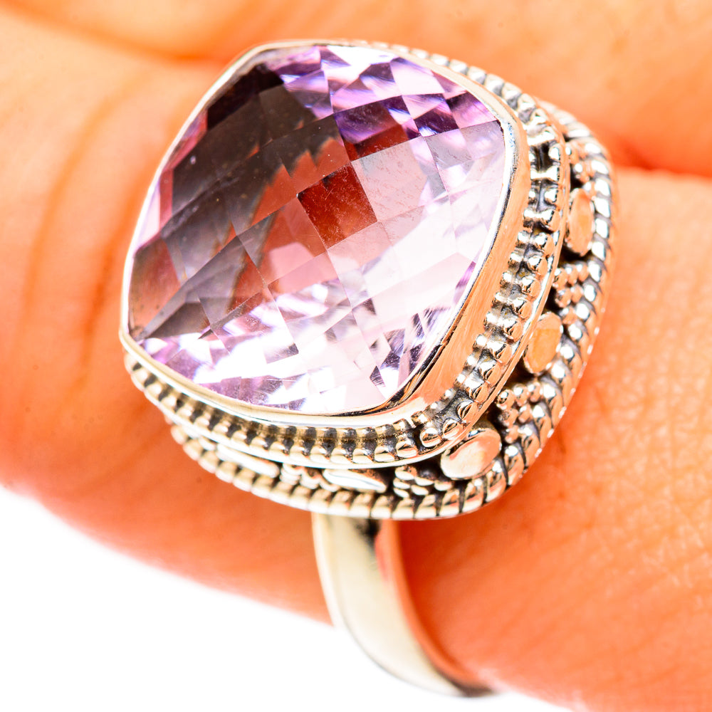 Pink Amethyst Rings handcrafted by Ana Silver Co - RING123129