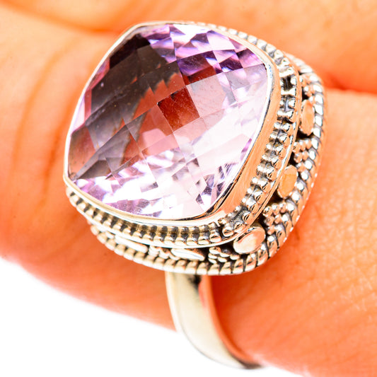 Pink Amethyst Rings handcrafted by Ana Silver Co - RING123129