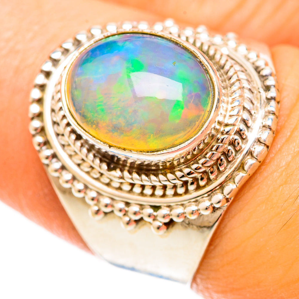 Ethiopian Opal Rings handcrafted by Ana Silver Co - RING123135