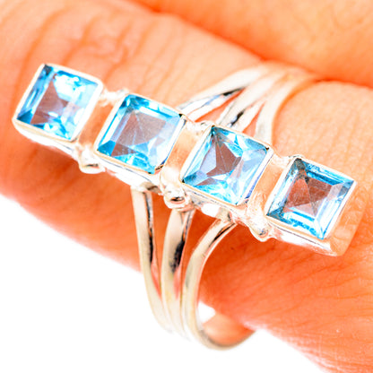 Blue Topaz Rings handcrafted by Ana Silver Co - RING123139