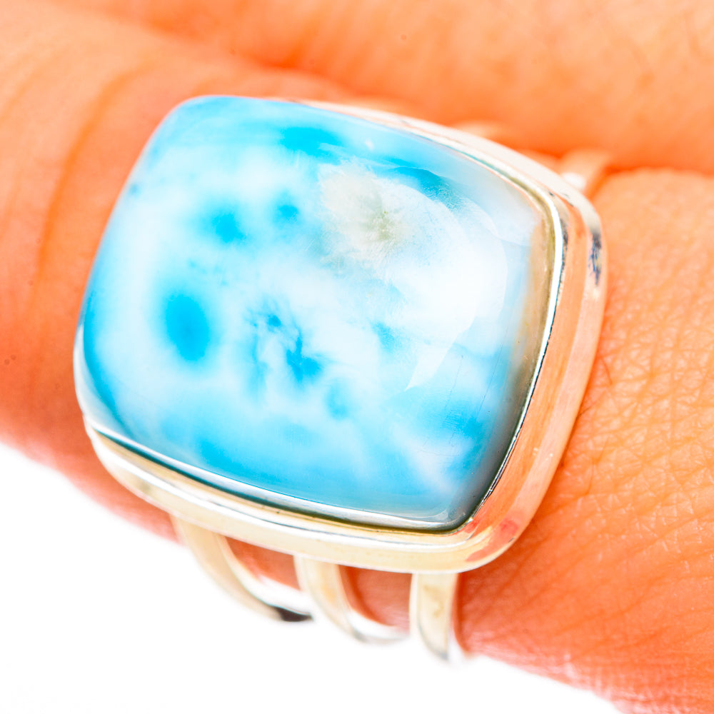 Larimar Rings handcrafted by Ana Silver Co - RING123143