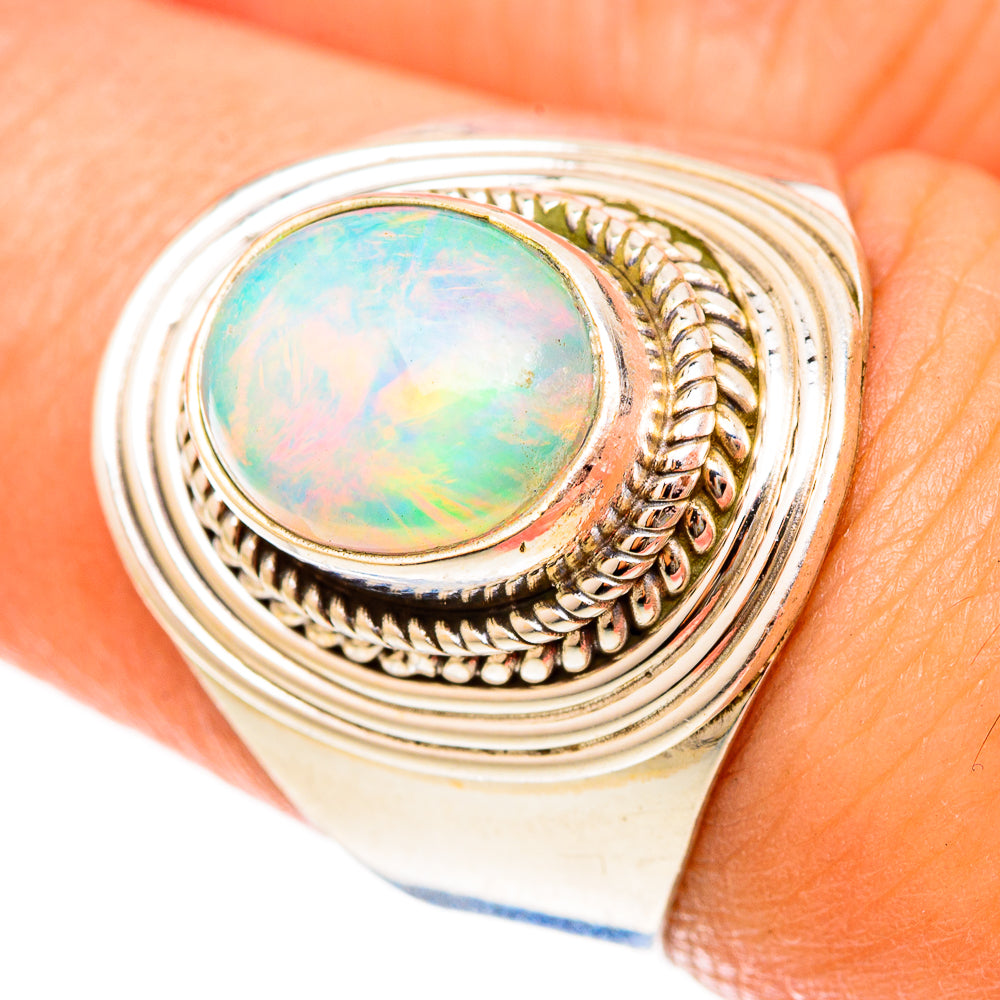 Ethiopian Opal Rings handcrafted by Ana Silver Co - RING123151