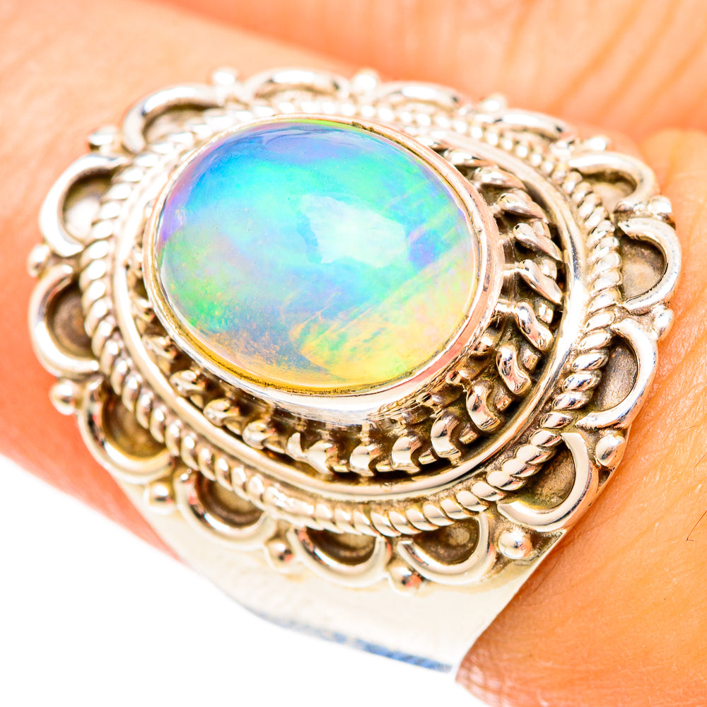 Ethiopian Opal Rings handcrafted by Ana Silver Co - RING123152