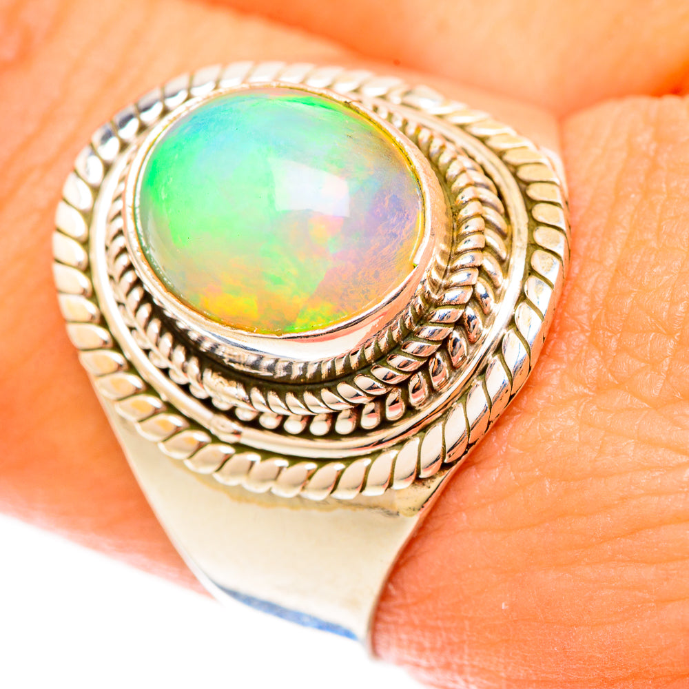 Ethiopian Opal Rings handcrafted by Ana Silver Co - RING123153