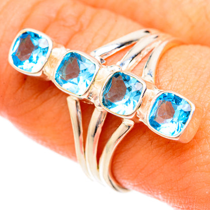 Blue Topaz Rings handcrafted by Ana Silver Co - RING123159