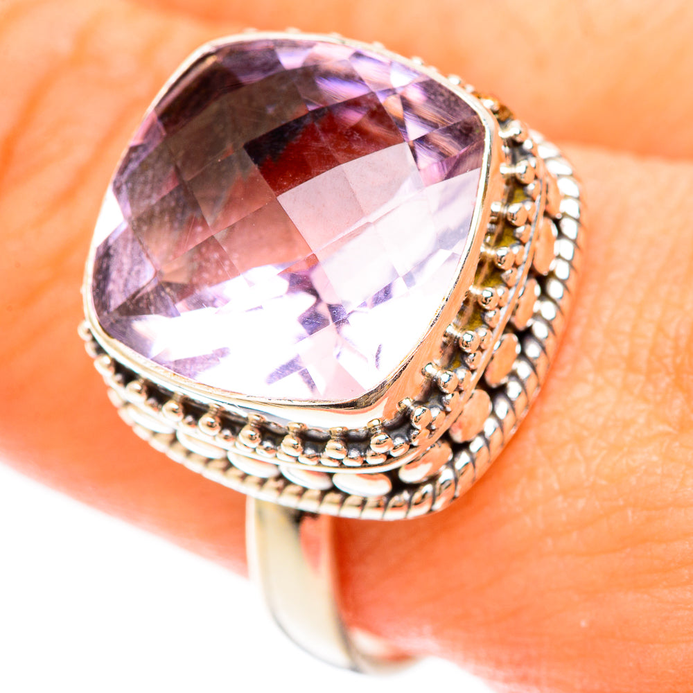 Pink Amethyst Rings handcrafted by Ana Silver Co - RING123164