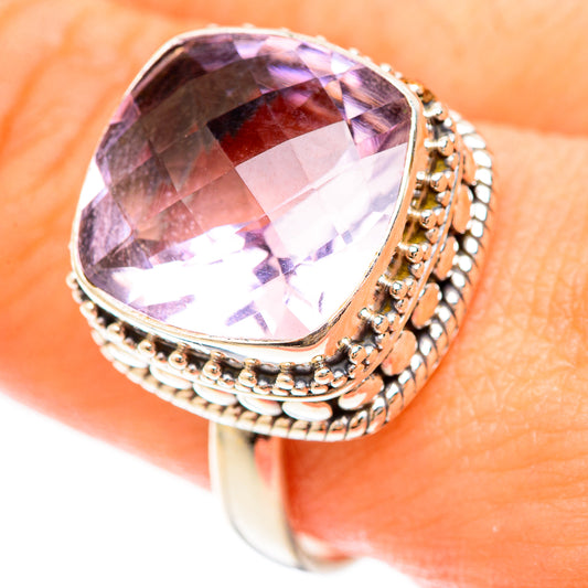 Pink Amethyst Rings handcrafted by Ana Silver Co - RING123164