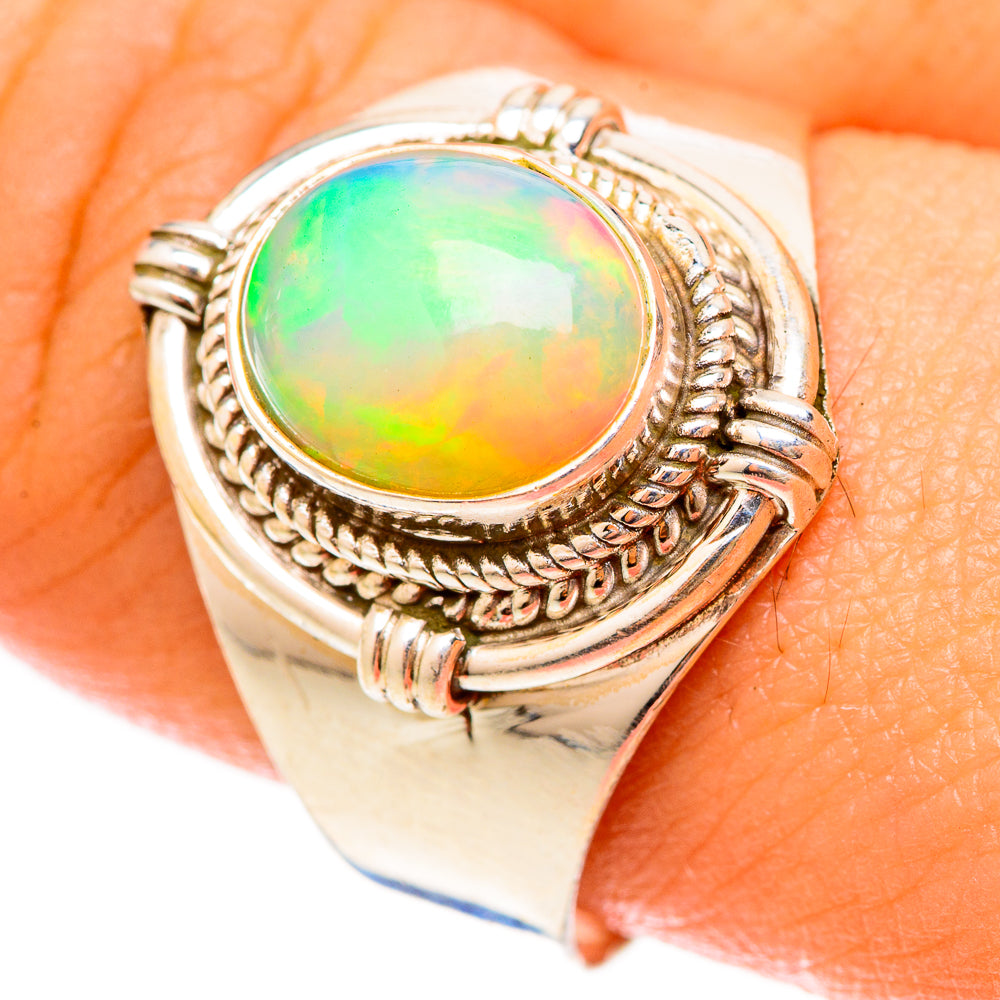 Ethiopian Opal Rings handcrafted by Ana Silver Co - RING123167