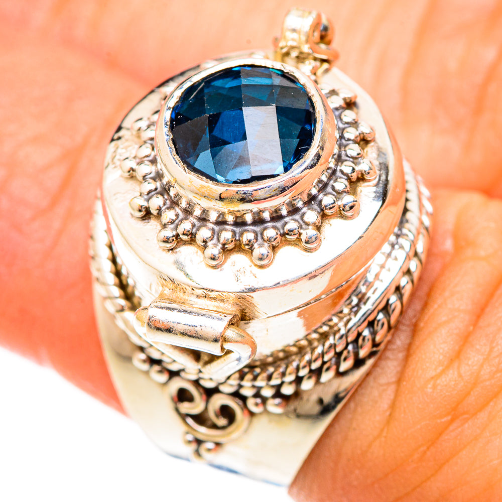 Swiss Blue Topaz Rings handcrafted by Ana Silver Co - RING123171