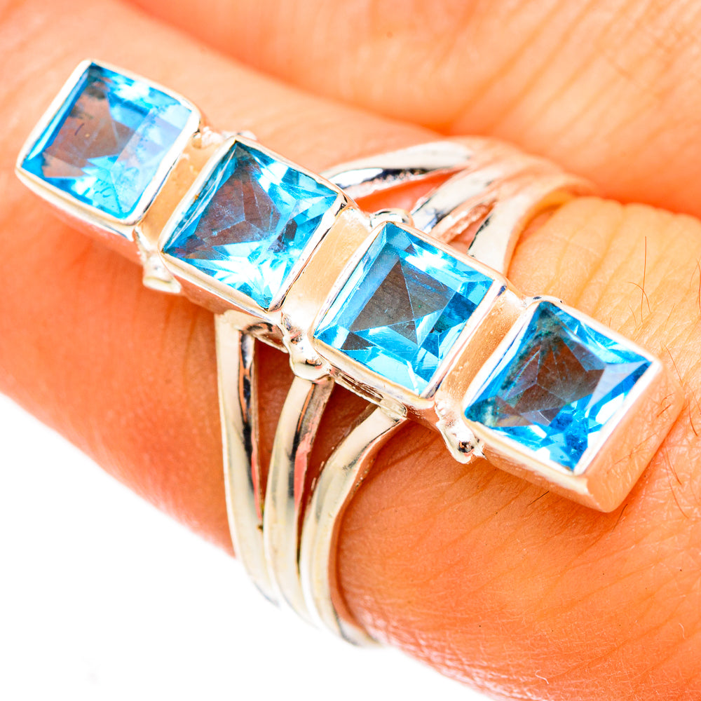 Blue Topaz Rings handcrafted by Ana Silver Co - RING123172