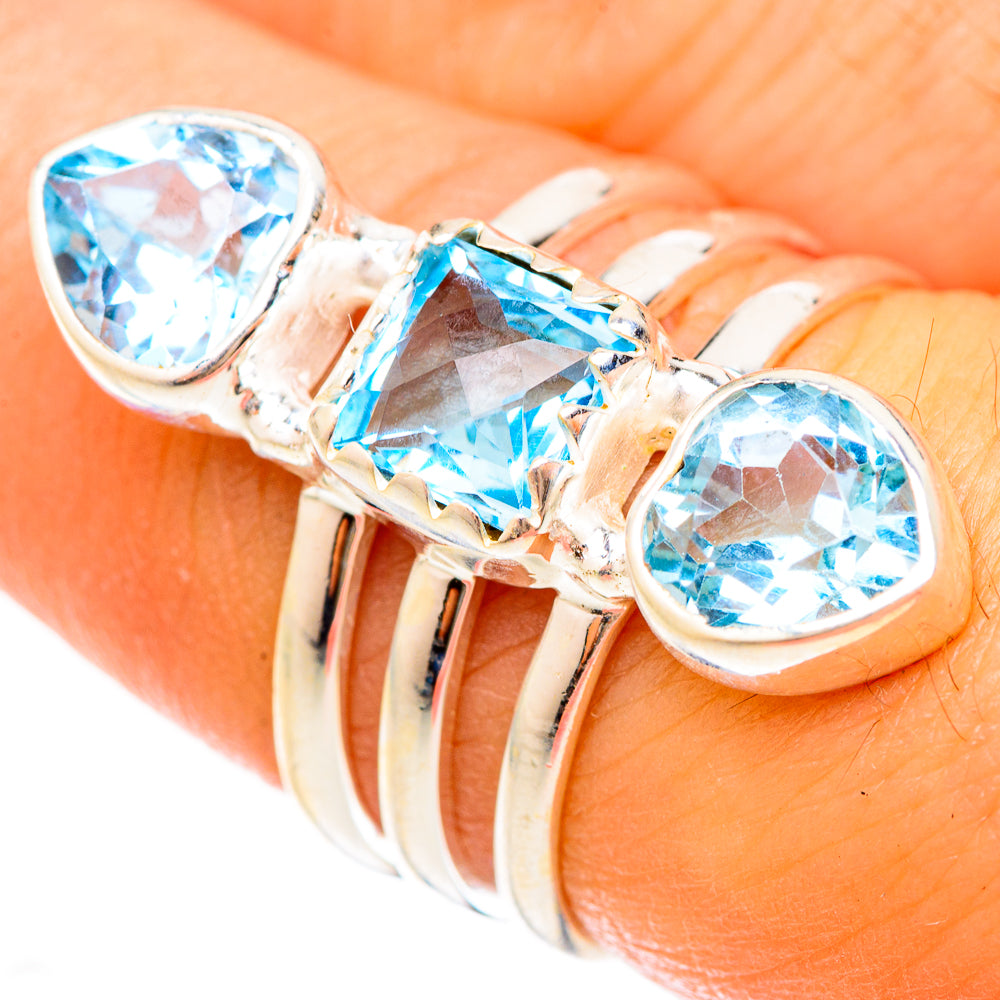 Blue Topaz Rings handcrafted by Ana Silver Co - RING123177