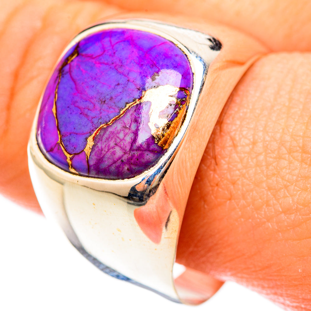 Purple Copper Composite Turquoise Rings handcrafted by Ana Silver Co - RING123182