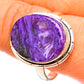 Charoite Rings handcrafted by Ana Silver Co - RING123183