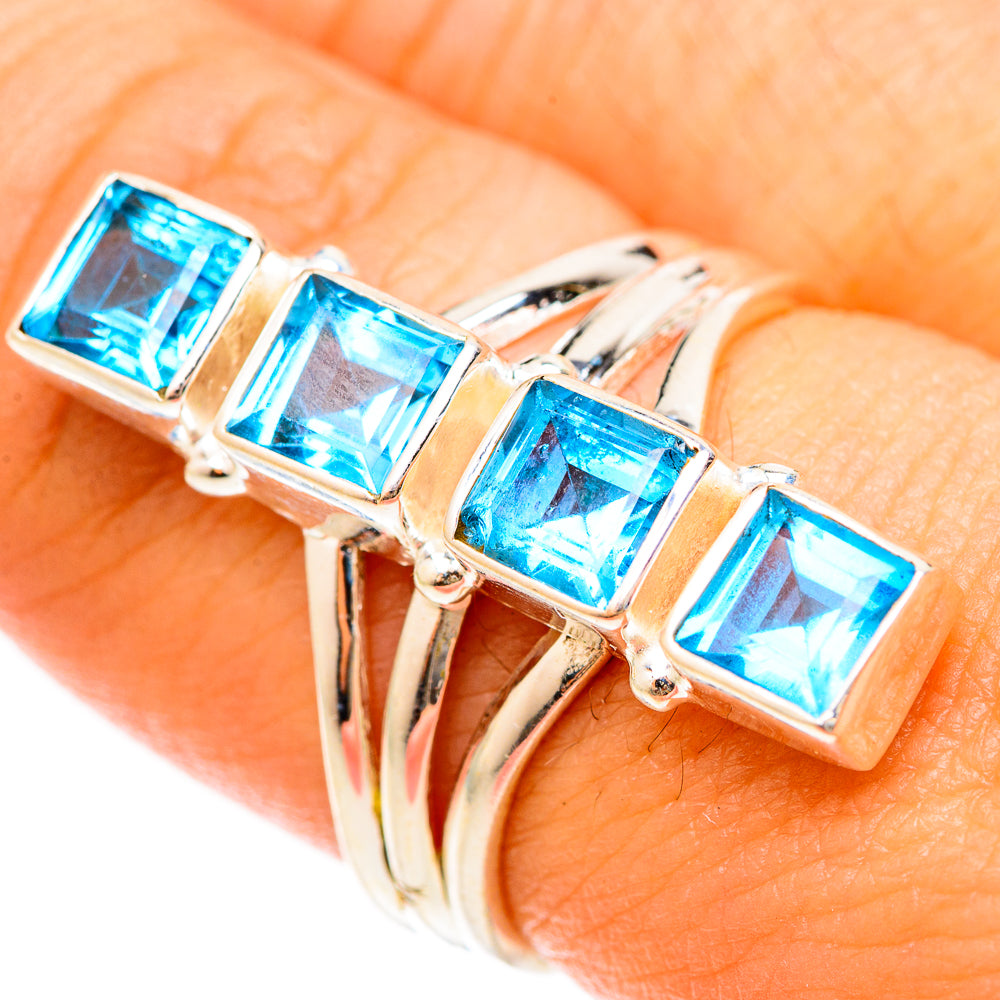 Blue Topaz Rings handcrafted by Ana Silver Co - RING123190