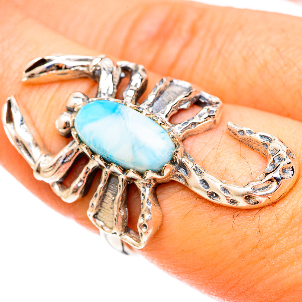 Larimar Rings handcrafted by Ana Silver Co - RING123191