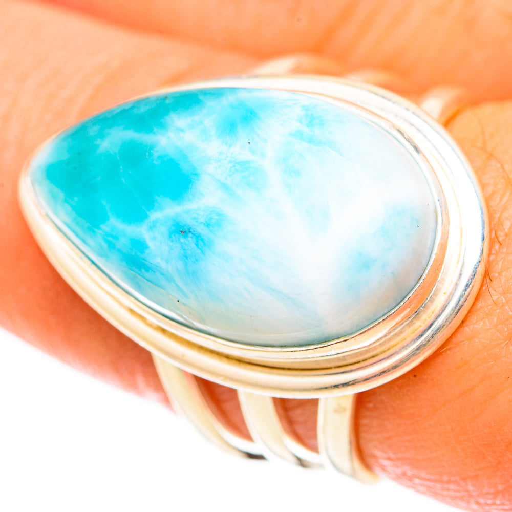 Larimar Rings handcrafted by Ana Silver Co - RING123193