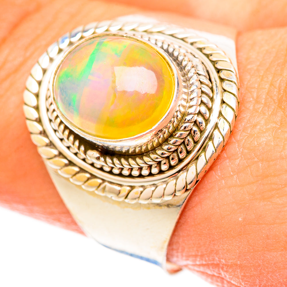 Ethiopian Opal Rings handcrafted by Ana Silver Co - RING123202