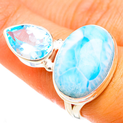 Larimar Rings handcrafted by Ana Silver Co - RING123209