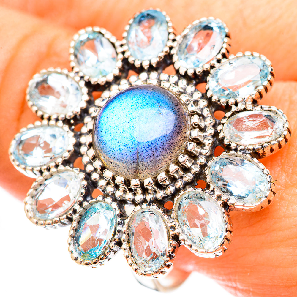 Labradorite Rings handcrafted by Ana Silver Co - RING123230