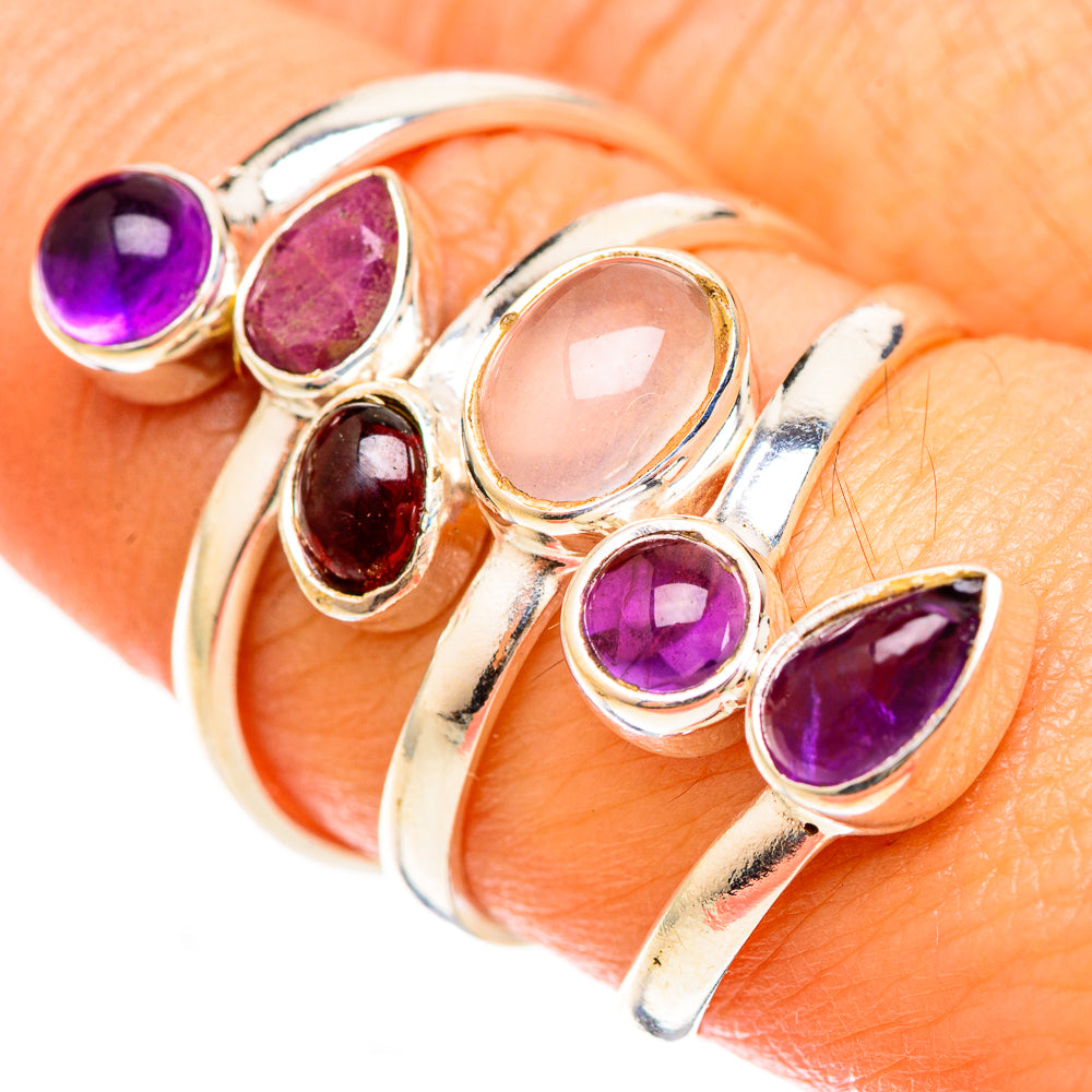 Rose Quartz Rings handcrafted by Ana Silver Co - RING123239