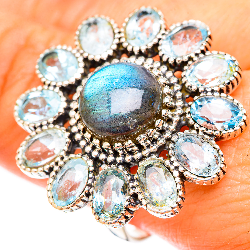 Labradorite Rings handcrafted by Ana Silver Co - RING123265
