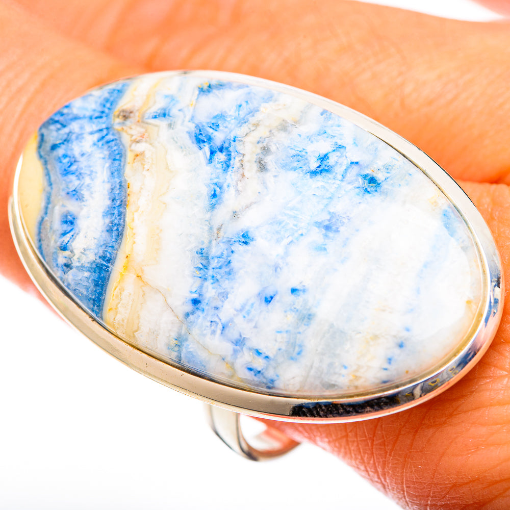 Blue Scheelite Rings handcrafted by Ana Silver Co - RING123267