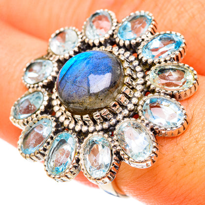 Labradorite Rings handcrafted by Ana Silver Co - RING123278
