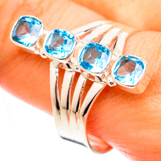 Swiss Blue Topaz Rings handcrafted by Ana Silver Co - RING123284