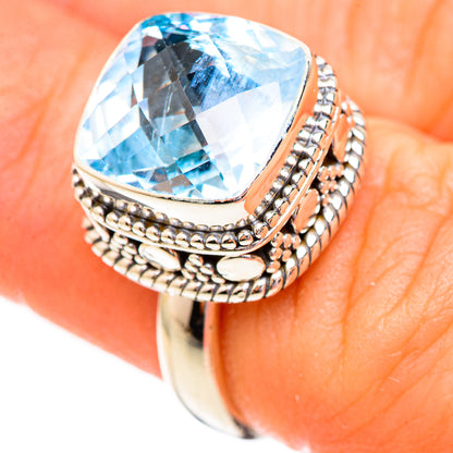 Swiss Blue Topaz Rings handcrafted by Ana Silver Co - RING123287
