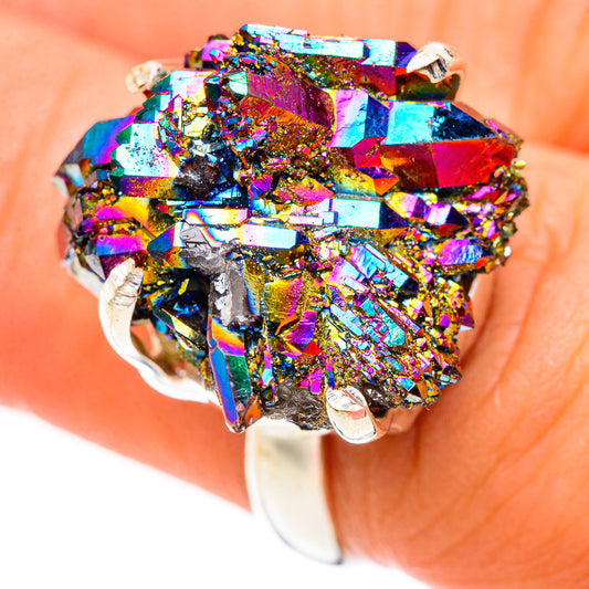 Titanium Druzy Rings handcrafted by Ana Silver Co - RING123300