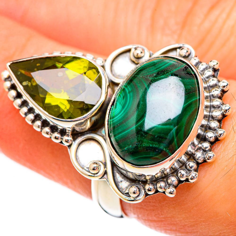 Malachite Rings handcrafted by Ana Silver Co - RING123310
