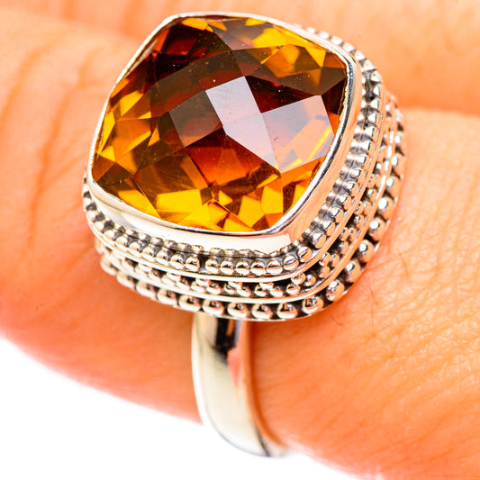 Mandarin Citrine Rings handcrafted by Ana Silver Co - RING123314