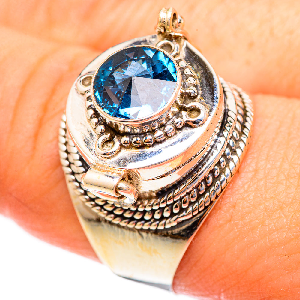 Swiss Blue Topaz Rings handcrafted by Ana Silver Co - RING123325