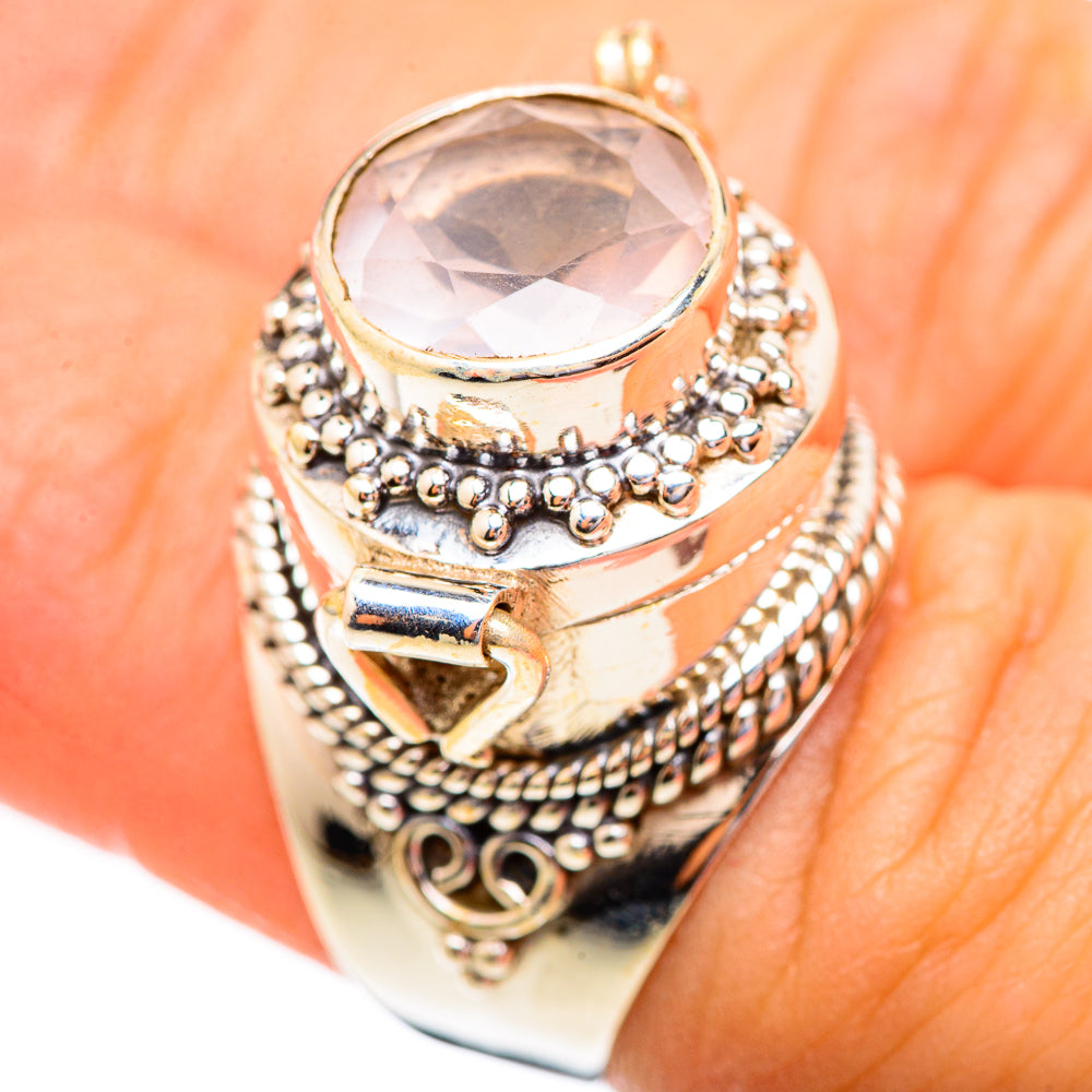 Rose Quartz Rings handcrafted by Ana Silver Co - RING123335