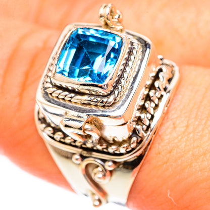 Swiss Blue Topaz Rings handcrafted by Ana Silver Co - RING123346
