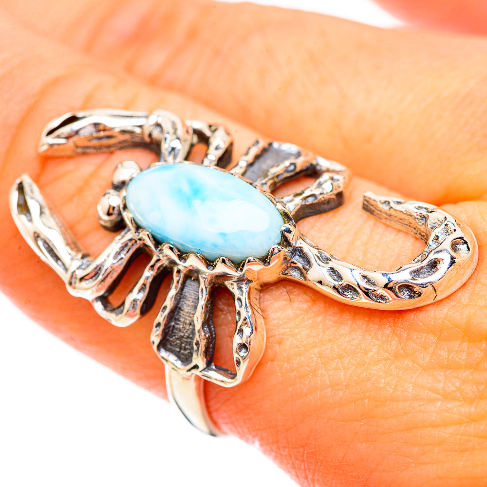 Larimar Rings handcrafted by Ana Silver Co - RING123348