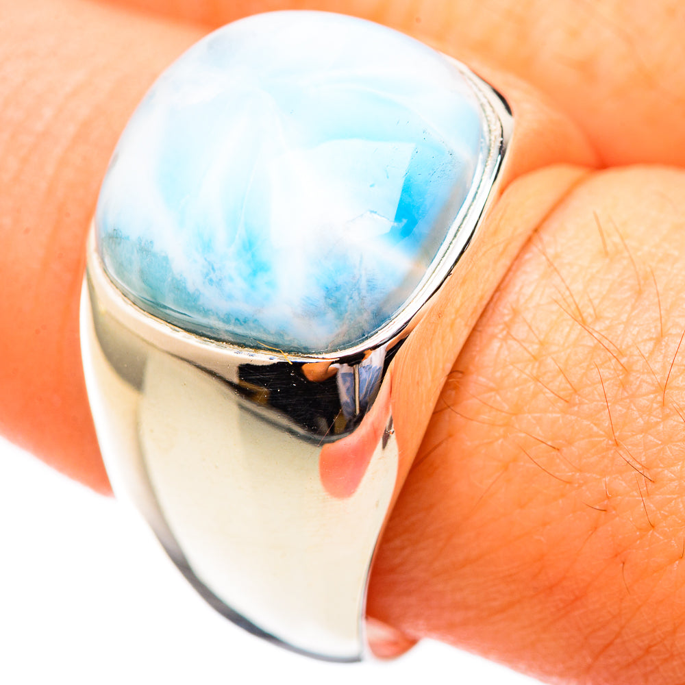 Larimar Rings handcrafted by Ana Silver Co - RING123350