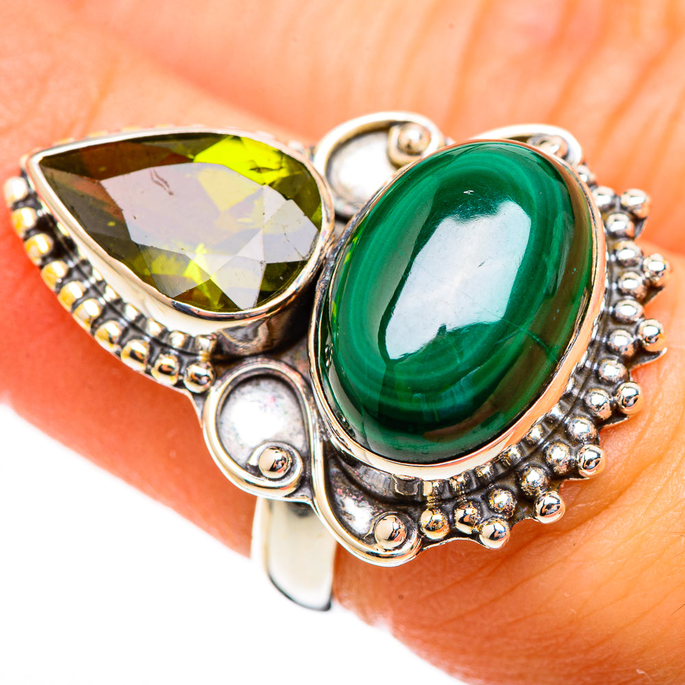 Malachite Rings handcrafted by Ana Silver Co - RING123351