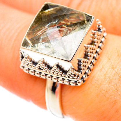 Green Amethyst Rings handcrafted by Ana Silver Co - RING123352