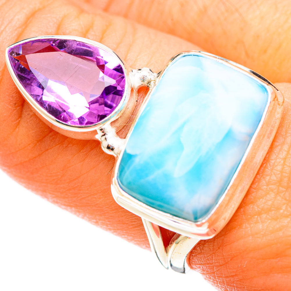 Larimar Rings handcrafted by Ana Silver Co - RING123363