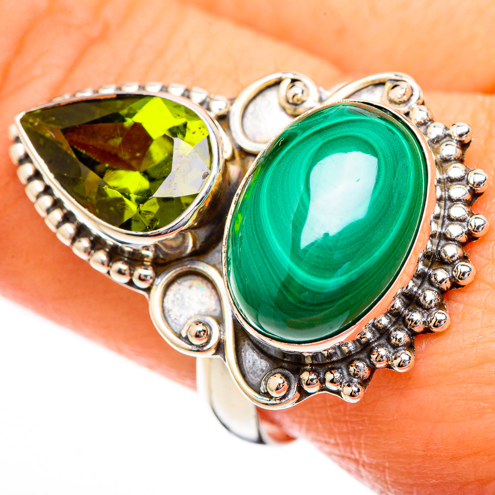 Malachite Rings handcrafted by Ana Silver Co - RING123370