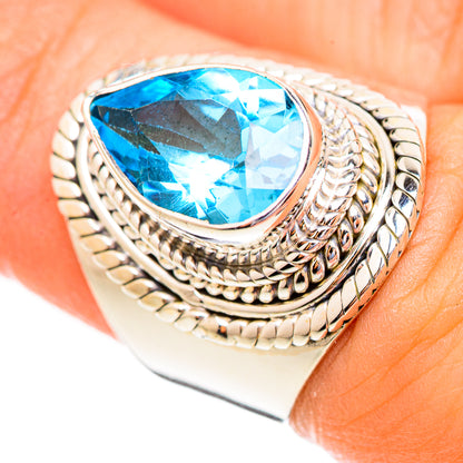 Swiss Blue Topaz Rings handcrafted by Ana Silver Co - RING123384