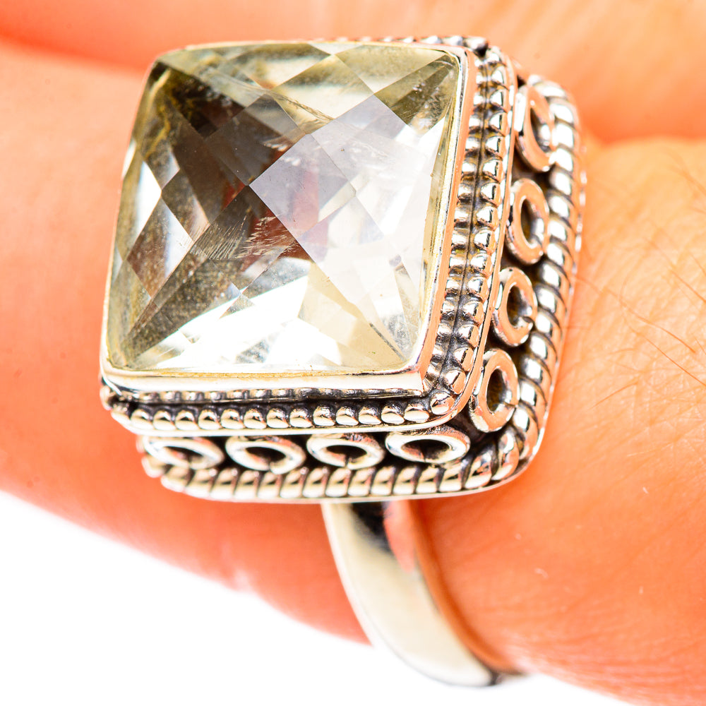 Green Amethyst Rings handcrafted by Ana Silver Co - RING123387