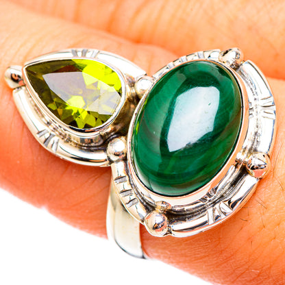 Malachite Rings handcrafted by Ana Silver Co - RING123388