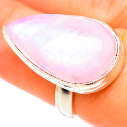 Pink Moonstone Rings handcrafted by Ana Silver Co - RING123391